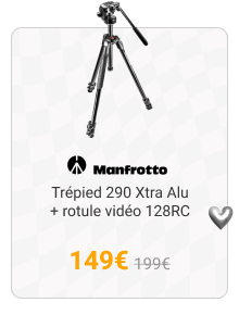 Manfrotto - Trépied 290 Xtra Alu + rotule vidéo 128RC