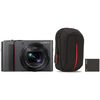Appareil photo compact / bridge numérique Panasonic Lumix DC-TZ200D Argent + 2ème batterie + étui