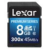 Cartes mémoires Lexar SDHC 8 Go Premium UHS-I 300x (45MB/s)
