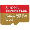 photo SanDisk microSDXC 64 Go Extreme PLUS UHS-I 1133x (170Mb/s) + adaptateur
