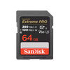 Cartes mémoires SanDisk SDXC Extreme Pro 64GB UHS-II 280MB/s V60