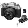 Appareil photo Hybride à objectifs interchangeables Fujifilm X-T50 Argent + 15-45mm avec Energy Kit + carte 64 Go