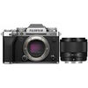 Appareil photo Hybride à objectifs interchangeables Fujifilm X-T5 Argent + Viltrox AF 25mm F1.7 Air