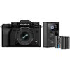 Appareil photo Hybride à objectifs interchangeables Fujifilm X-T5 Noir + 16-50mm + 2 batteries suppl. + chargeur duo