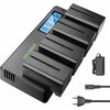 Chargeurs Vidéo Neewer Kit chargeur + 4 Batteries type NP-F750 5600mAh