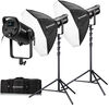 Torches Photo Video Bresser BR-180RGB COB LED Lampe Duo Kit