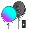 Torches Photo Video Neewer GR18C Panneau LED Rond RGB 46cm 65 W