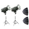 Torches Photo Video Aputure Kit 2 Torches Amaran Torche LED 300c + 2 Light Dome III + 2 Pieds