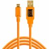 Accessoires Torches LED Tether Tools Câble USB 2.0 vers Micro-B 5-PIN 4.6m Orange