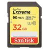 Cartes mémoires SanDisk SDHC 32 Go Extreme Video UHS-I V30  (90Mb/s)